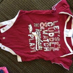 Arkansas Razorback onesie 3-6 months